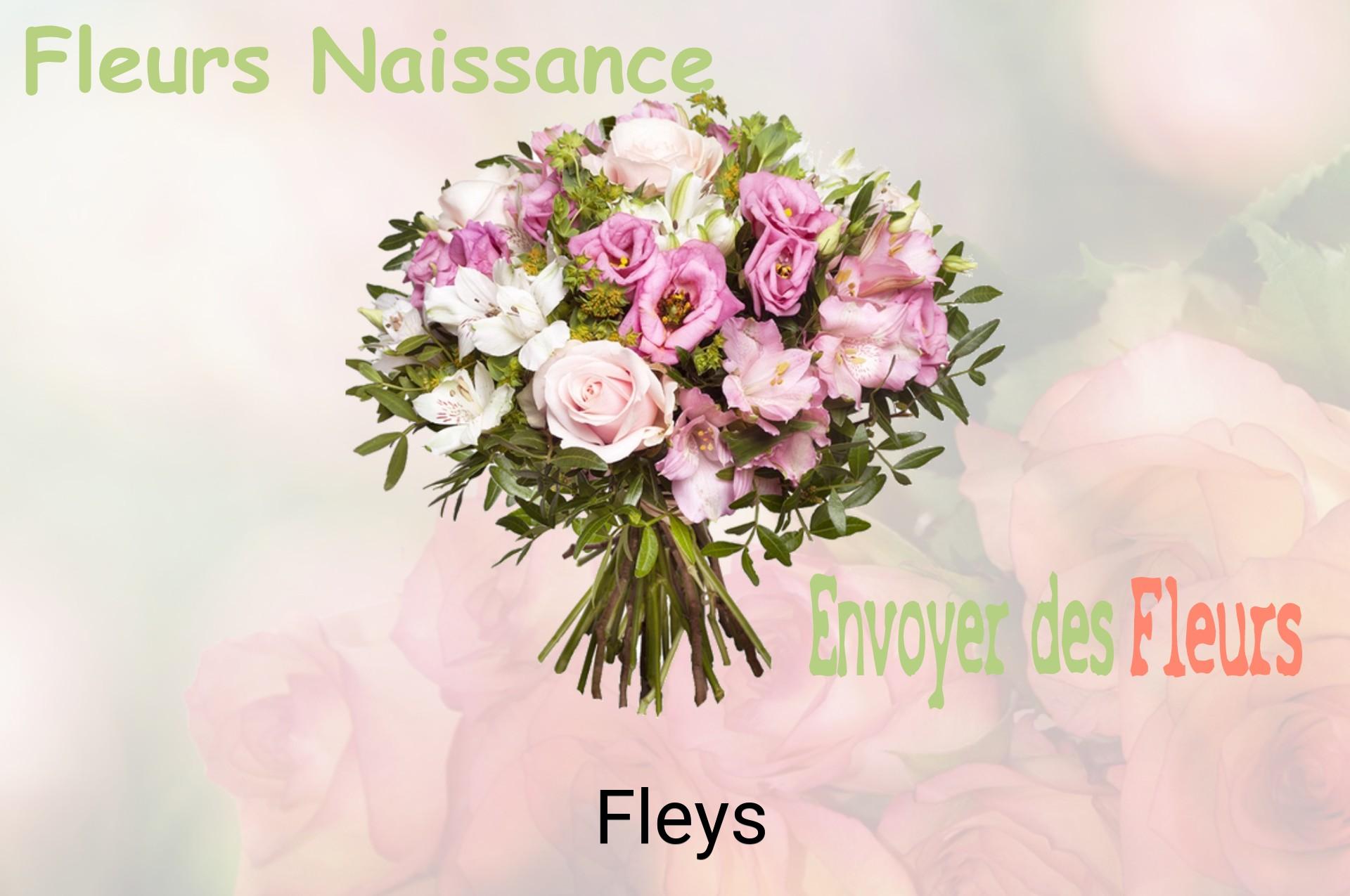 Bouquet de fleurs de naissance livré à Fleys